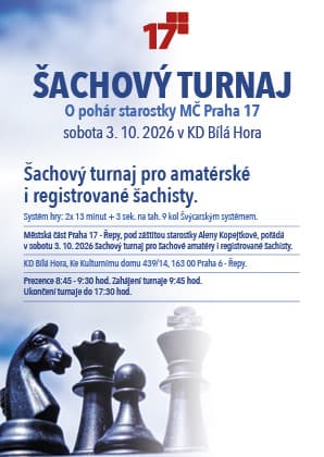 Šachový turnaj O pohár starostky MČ Praha 17
